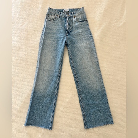 Zara Denim - Zara Light Blue Wide-Leg Flared Jeans